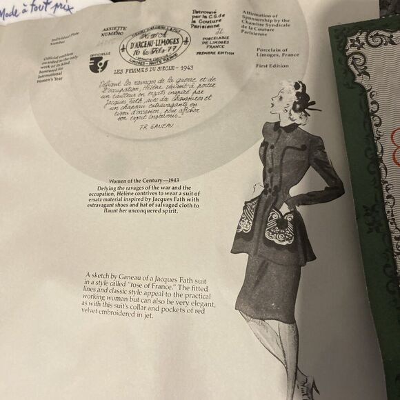 Darcelau‎ & Fils Porcelain Plate Limoges France 1978 - Picture 4 of 8